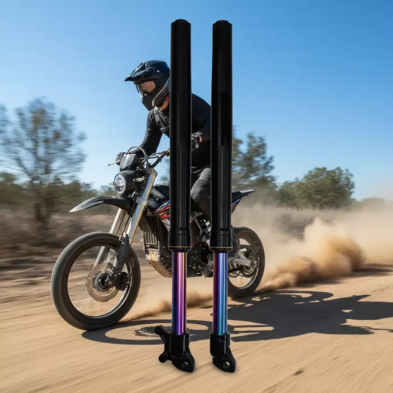 రెయిన్బో కలర్ కస్టమ్ ఇన్వర్టెడ్ ఫ్రంట్ ఫోర్క్ మోటార్ సైకిల్ షాక్ అబ్జార్బర్